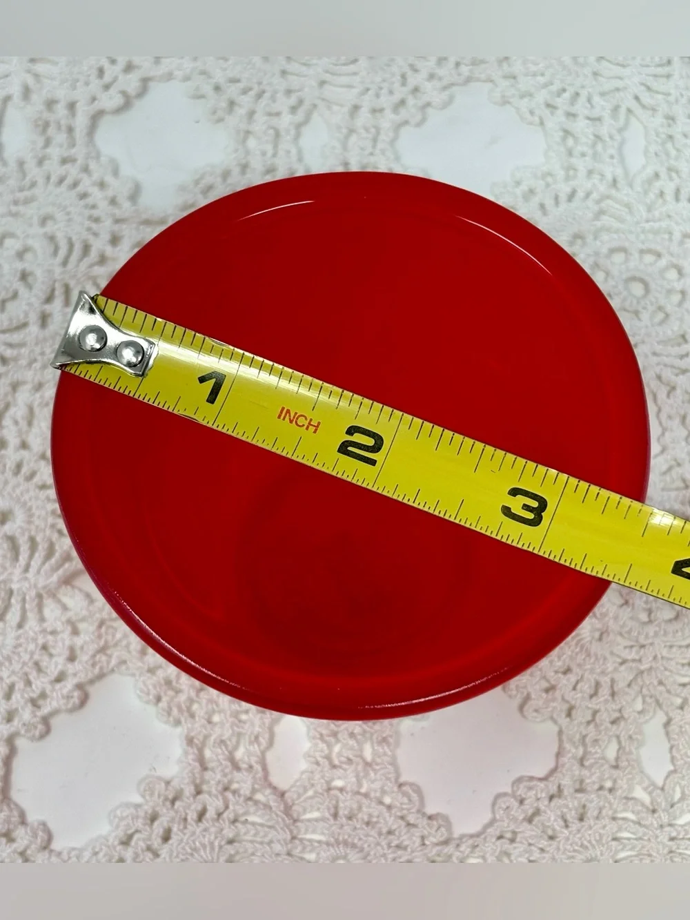 Crate & Barrel Lolli Glass Votive Candle Holders Red Tomato Germany Pair Of Two